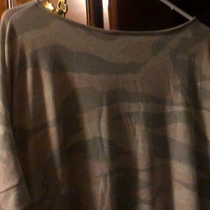 Camo blush and sage dolman type top